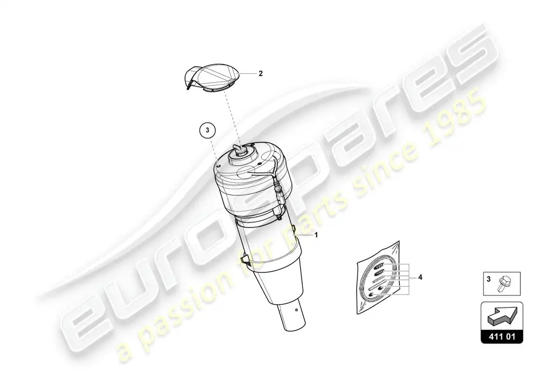 lamborghini urus s (2023) gas strut parts diagram
