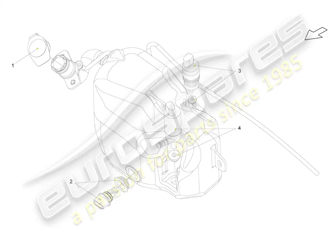 lamborghini blancpain sts (2013) water level sender parts diagram