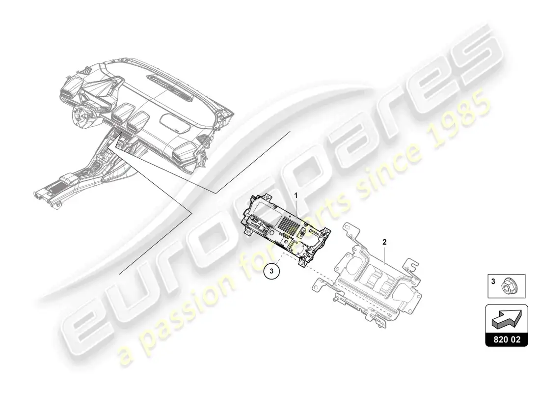 lamborghini tecnica (2023) control unit for heating parts diagram