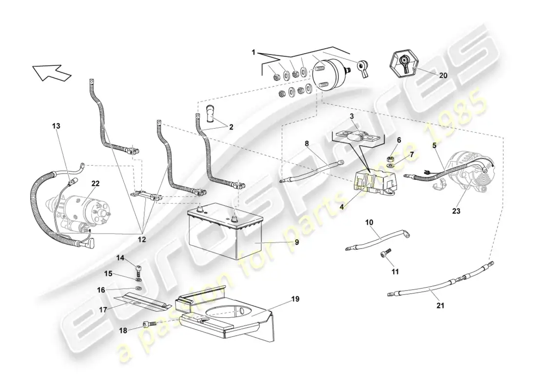 lamborghini lp640 coupe (2010) main fuse socket parts diagram