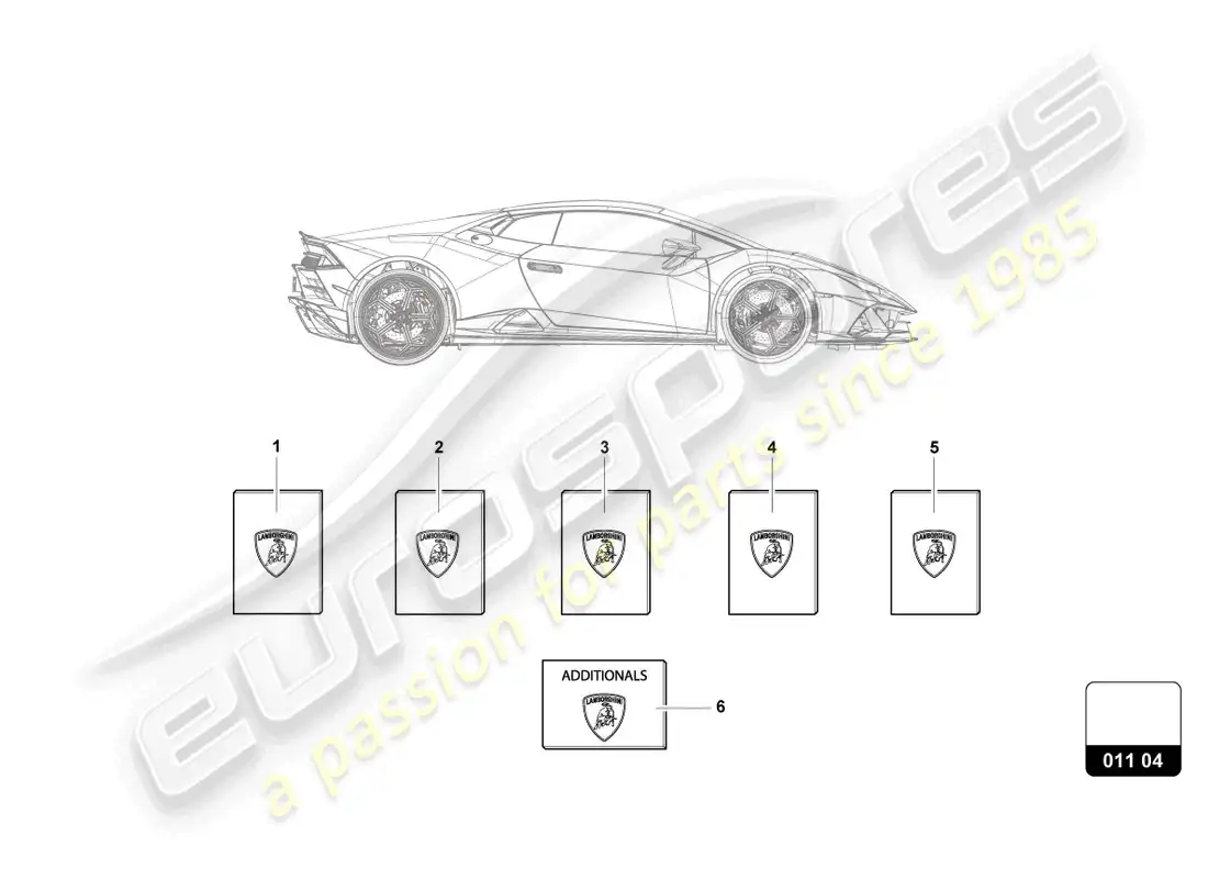 lamborghini evo coupe 2wd (2022) vehicle wallet parts diagram