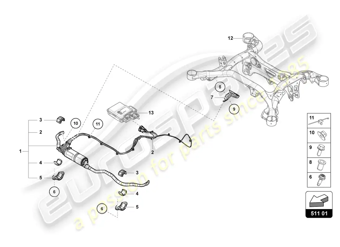 lamborghini urus (2021) control unit for stabilisers parts diagram