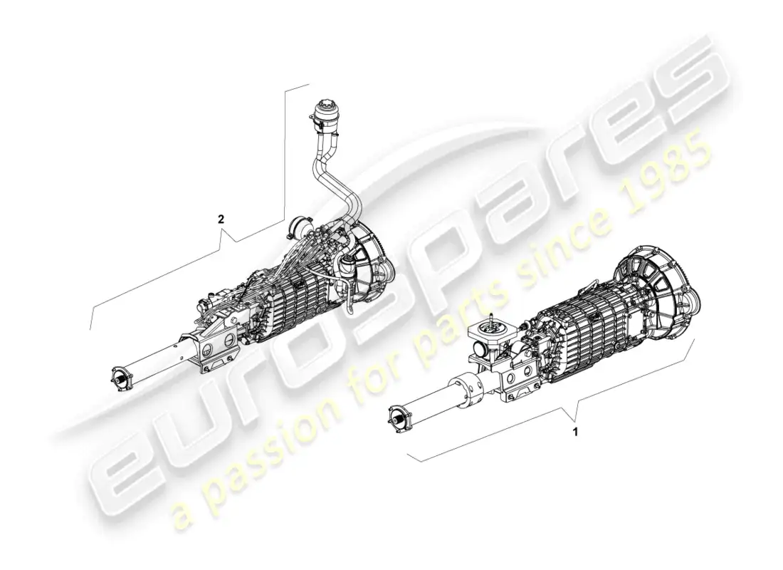 lamborghini reventon roadster gearbox, complete parts diagram