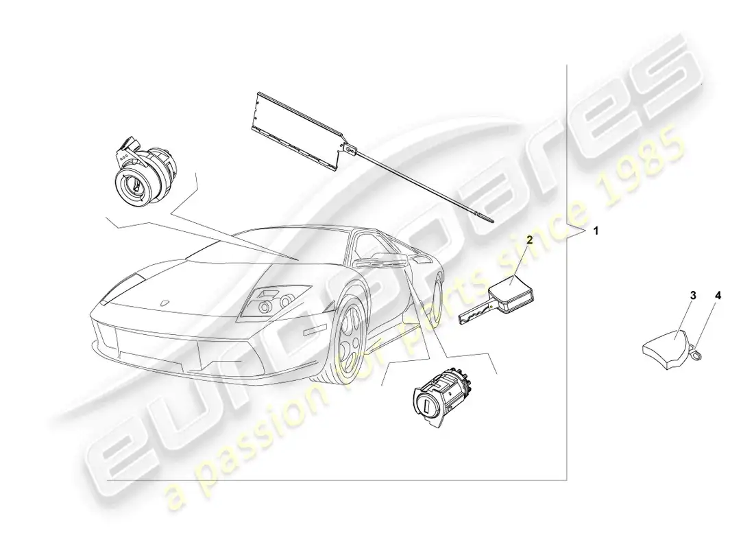 lamborghini reventon lock cylinders parts diagram