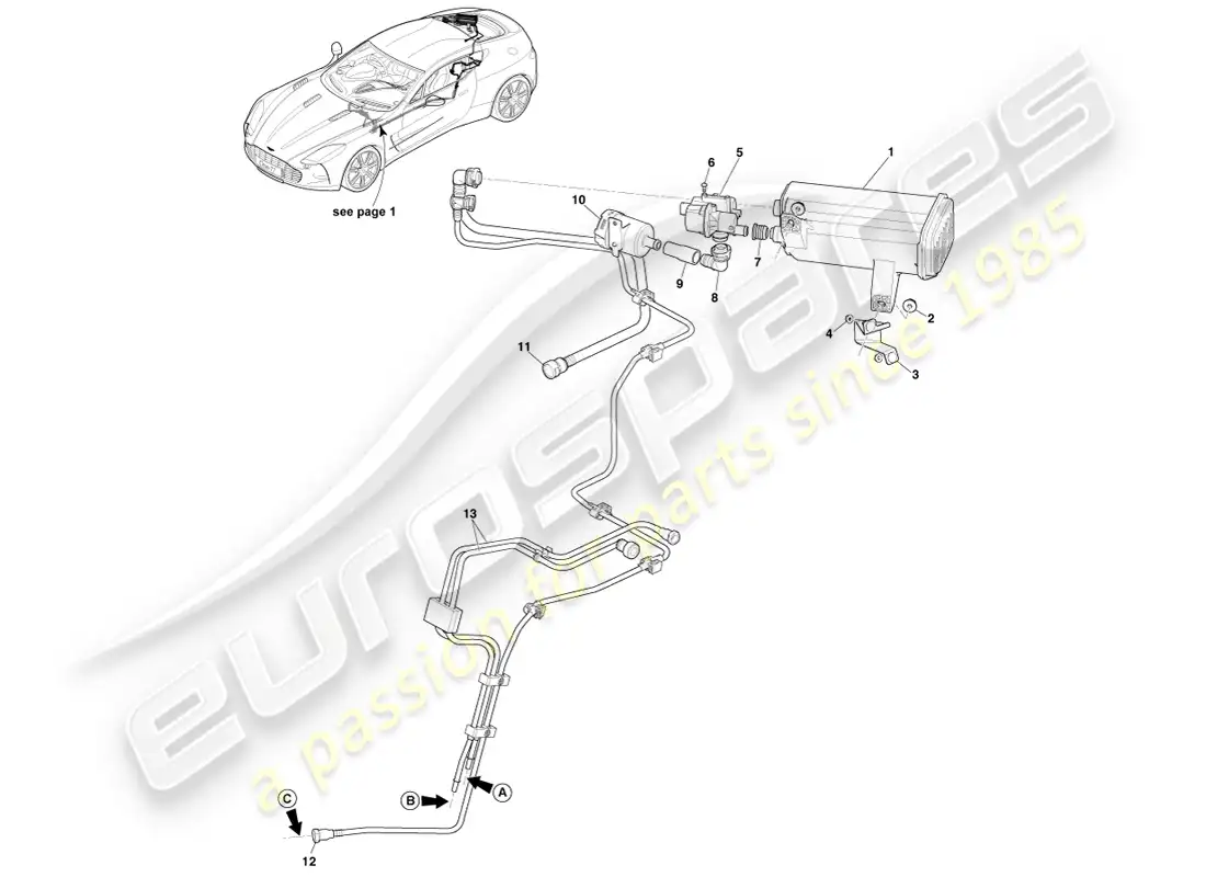 aston martin one-77 (2011) carbon canister parts diagram