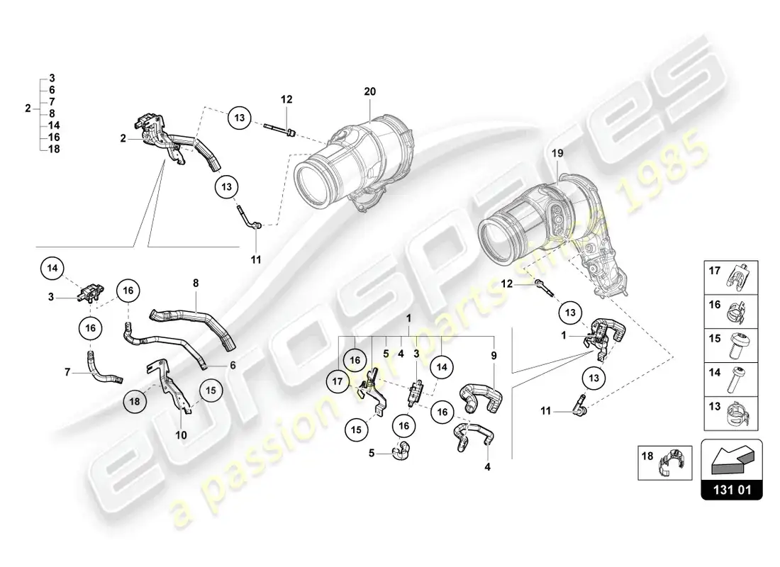 lamborghini urus (2020) control line with pressure difference sender opf parts diagram