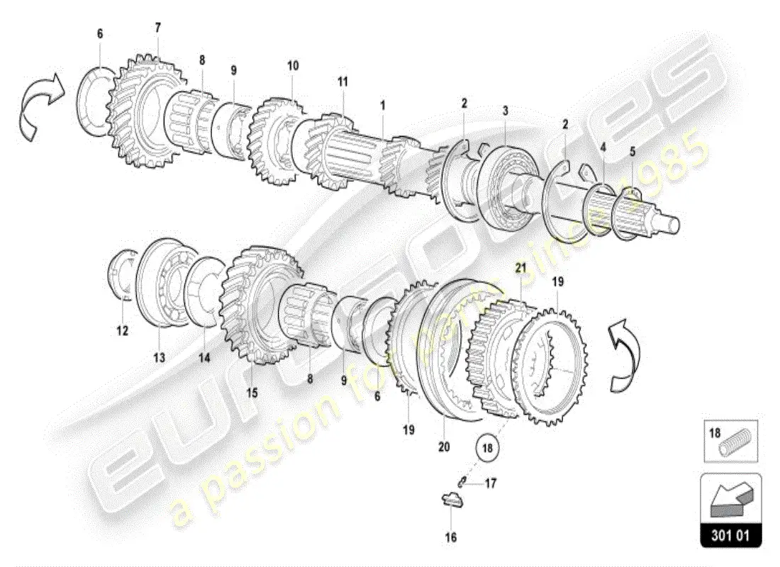 lamborghini diablo vt (1996) cardan shaft parts diagram