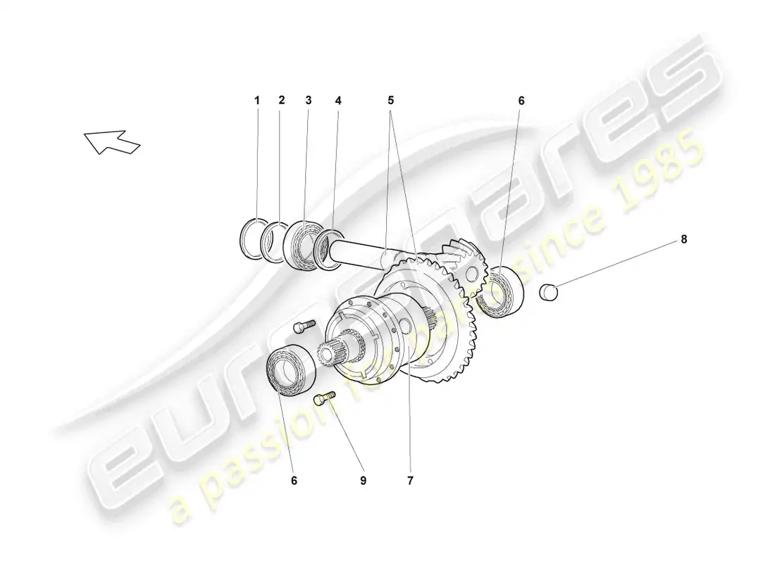 lamborghini reventon differential rear parts diagram