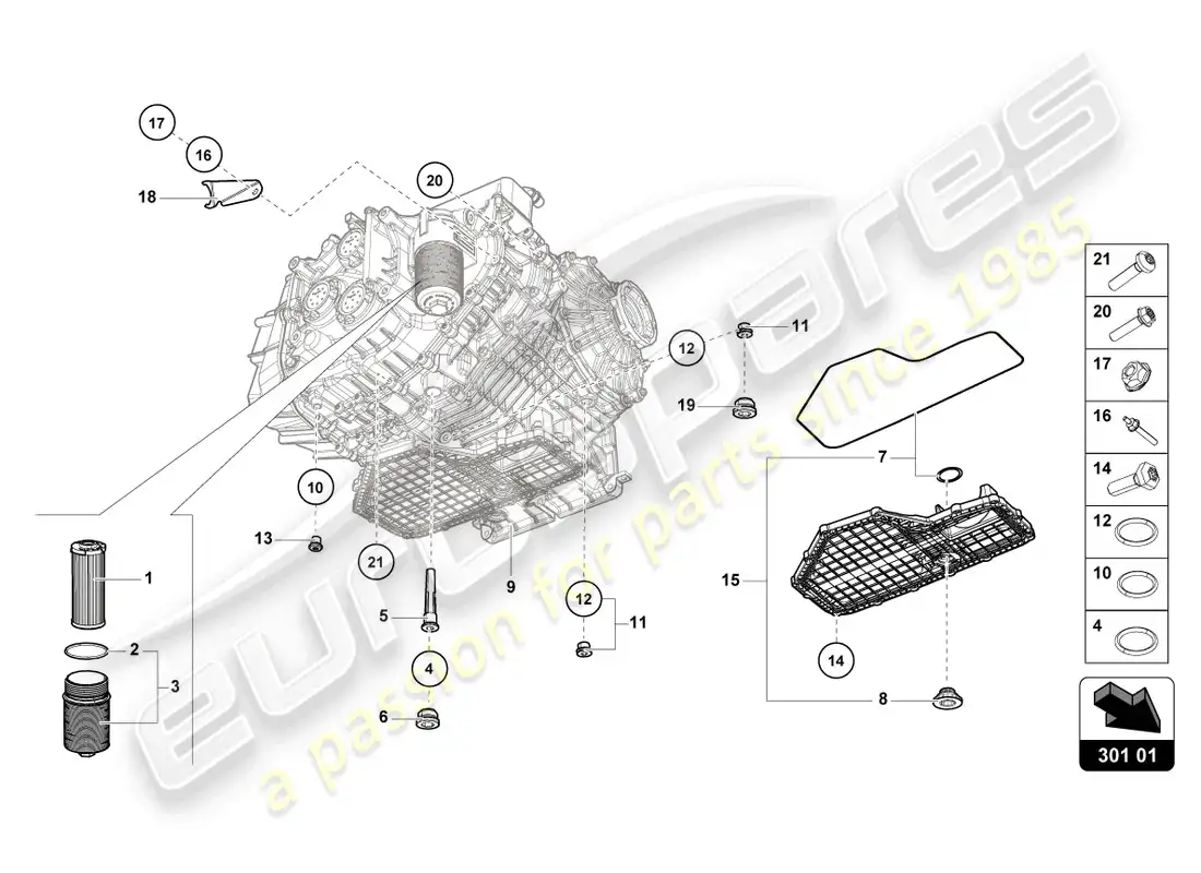 lamborghini sto (2022) oil filter parts diagram