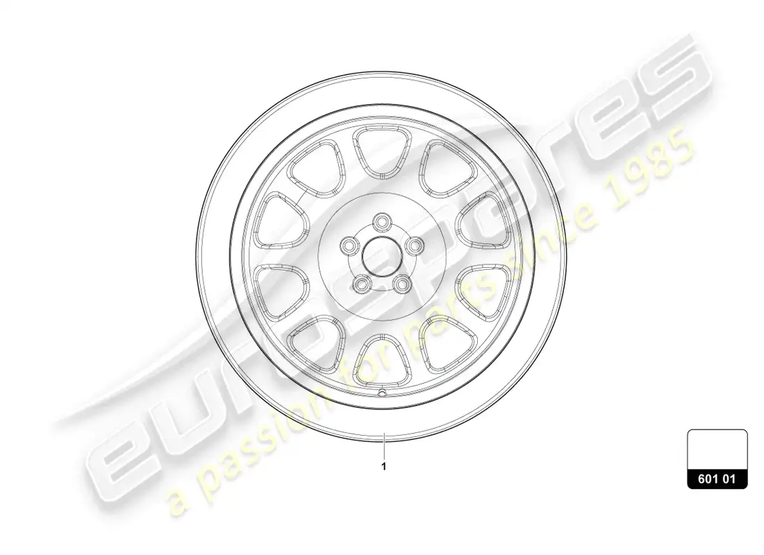 lamborghini urus (2022) spare wheel parts diagram
