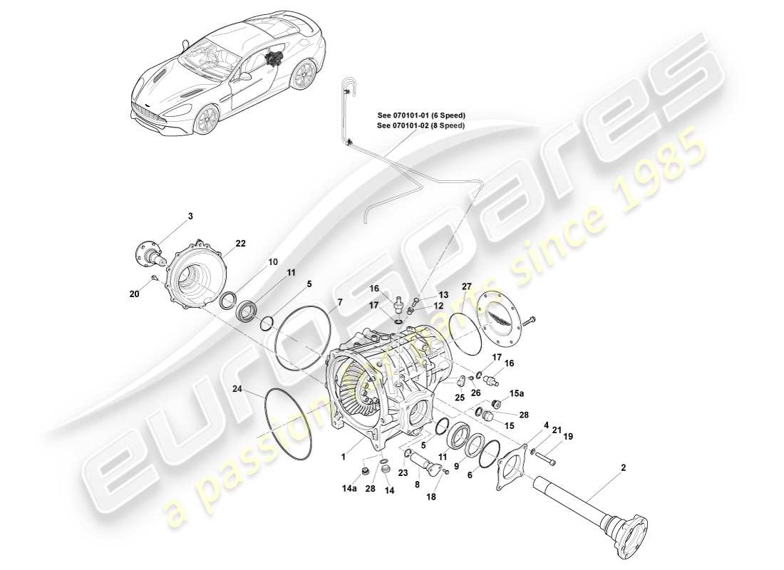 aston martin vanquish (2013) differential part diagram