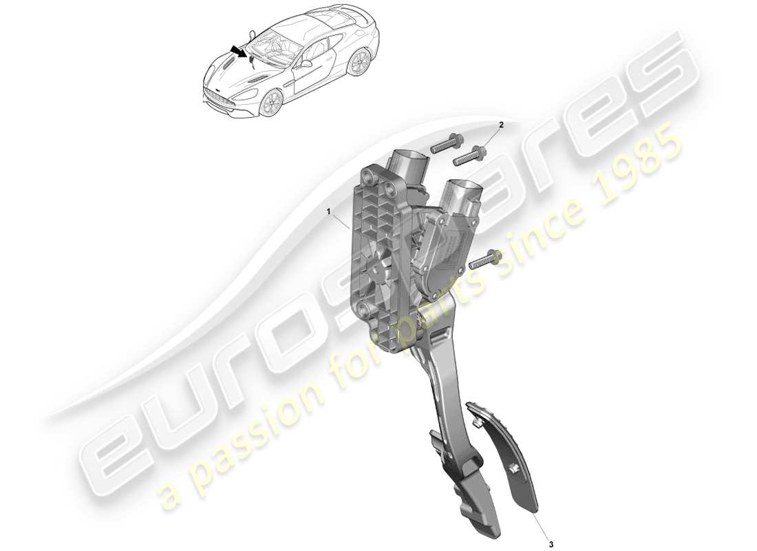 aston martin vanquish (2013) throttle control part diagram