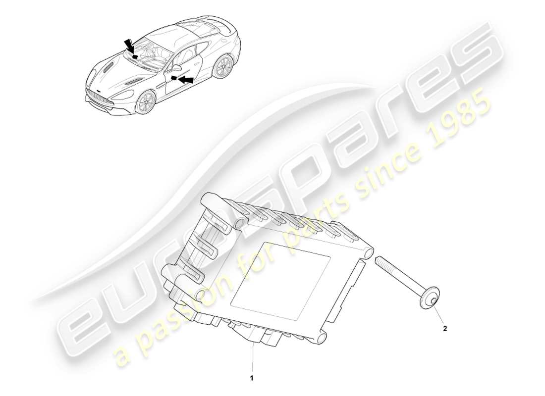 aston martin vanquish (2013) electronic door module part diagram