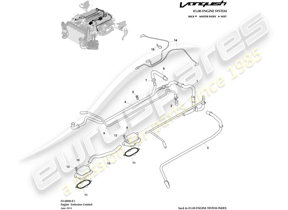 aston martin vanquish (2017) emission control part diagram