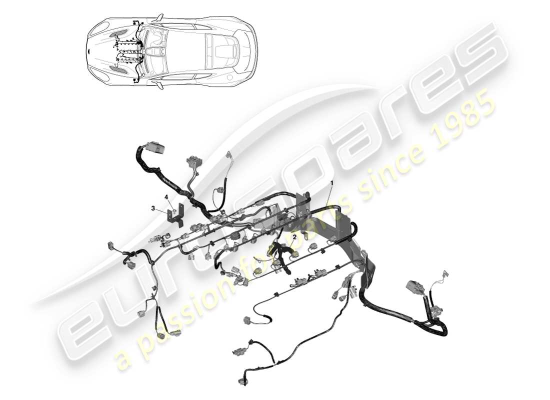 aston martin vanquish (2013) engine harness part diagram