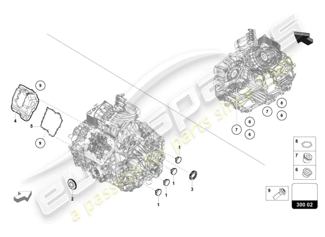 lamborghini revuelto coupe (2024) outer components for gearbox parts diagram