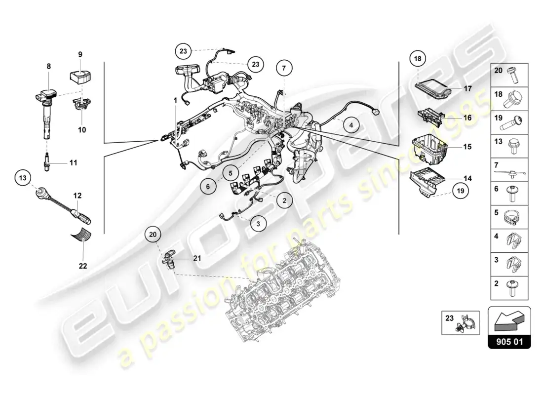 lamborghini sto (2022) ignition system parts diagram