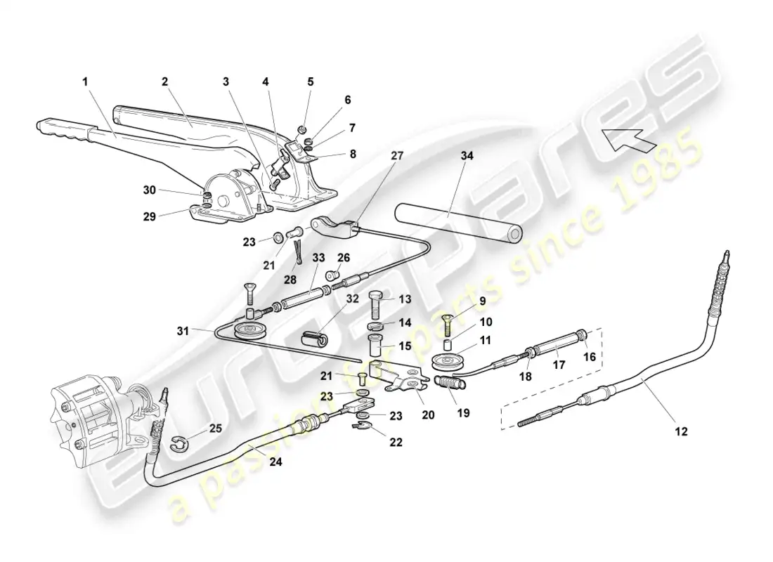 lamborghini reventon brake lever parts diagram