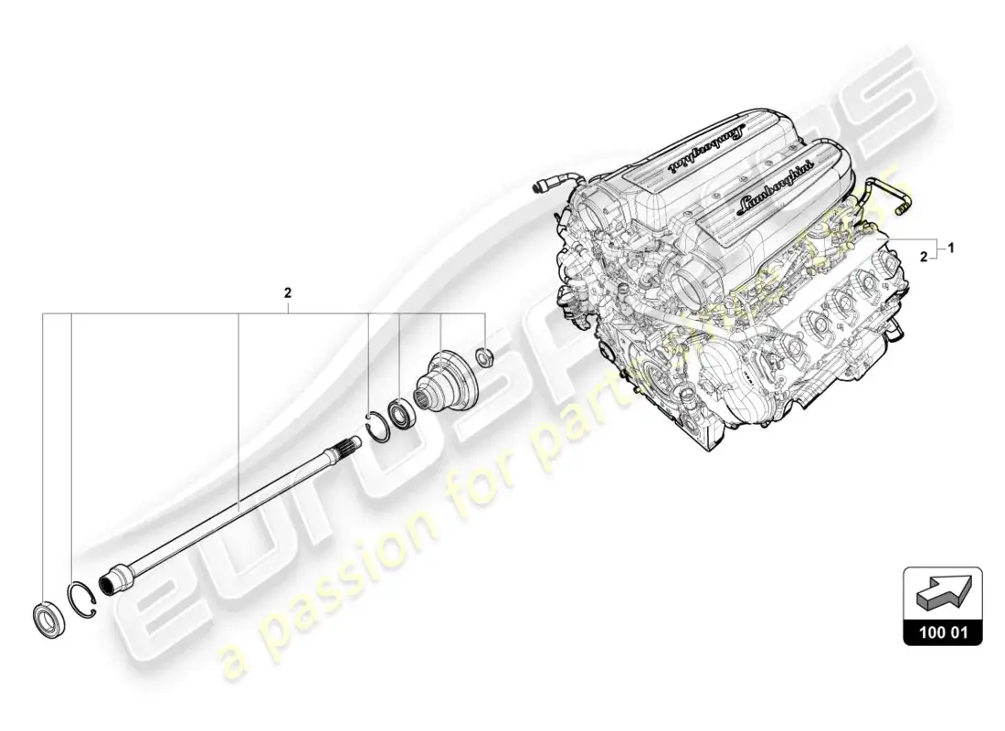 lamborghini evo coupe 2wd (2022) engine parts diagram