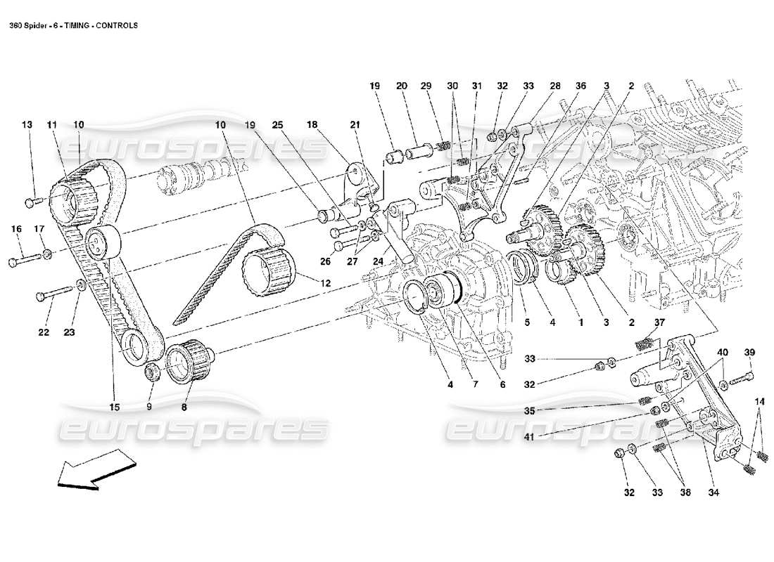 FERRARI 360 SPIDER TIMING - CONTROLS PART DIAGRAM ferrari 360 spider timing - controls part diagram