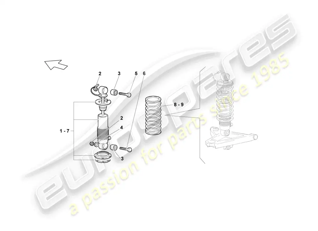 lamborghini lp670-4 sv (2010) suspension front parts diagram