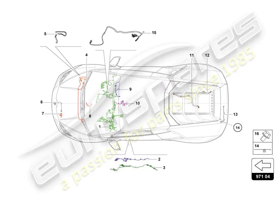 lamborghini evo coupe 2wd (2023) wiring parts diagram
