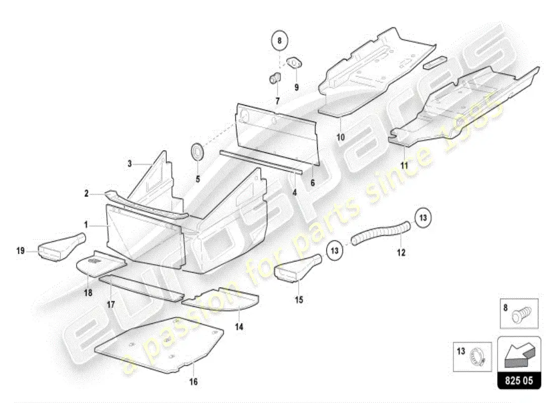 lamborghini diablo vt (1998) trim panel parts diagram