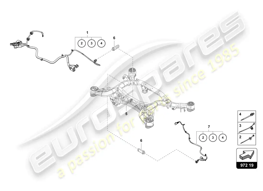 lamborghini urus s (2023) wiring harness for central electrics parts diagram