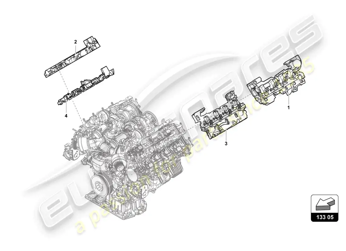 lamborghini urus performante (2024) noise insulation parts diagram