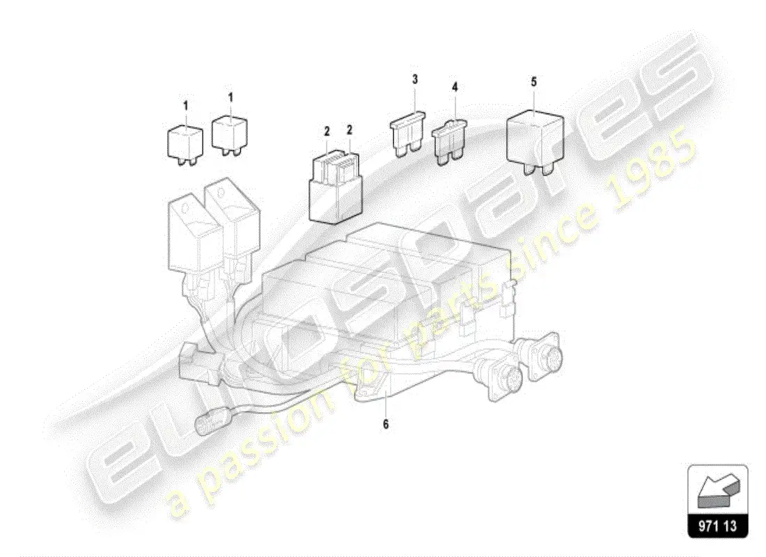 lamborghini diablo vt (1997) fuses parts diagram