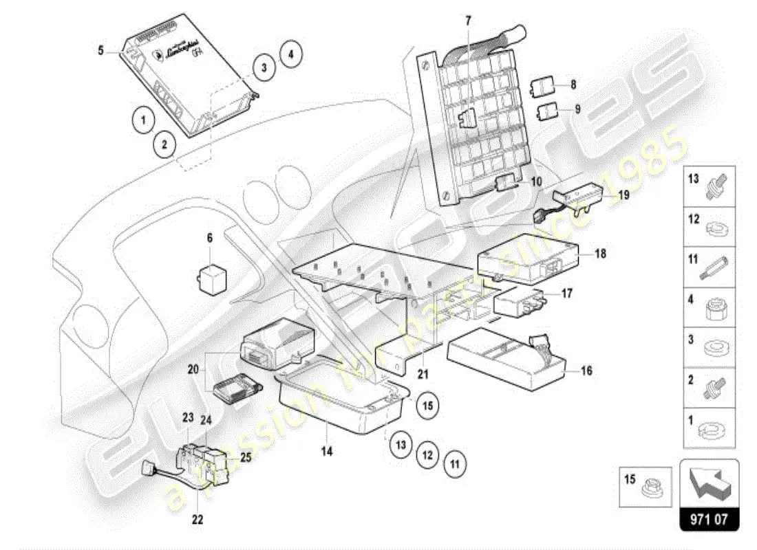 lamborghini diablo vt (1996) electrical system parts diagram