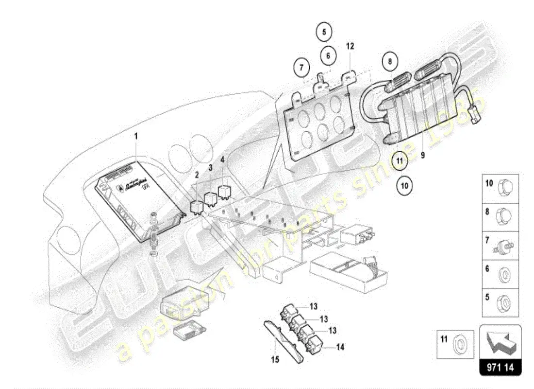 lamborghini diablo vt (1997) electrical system parts diagram