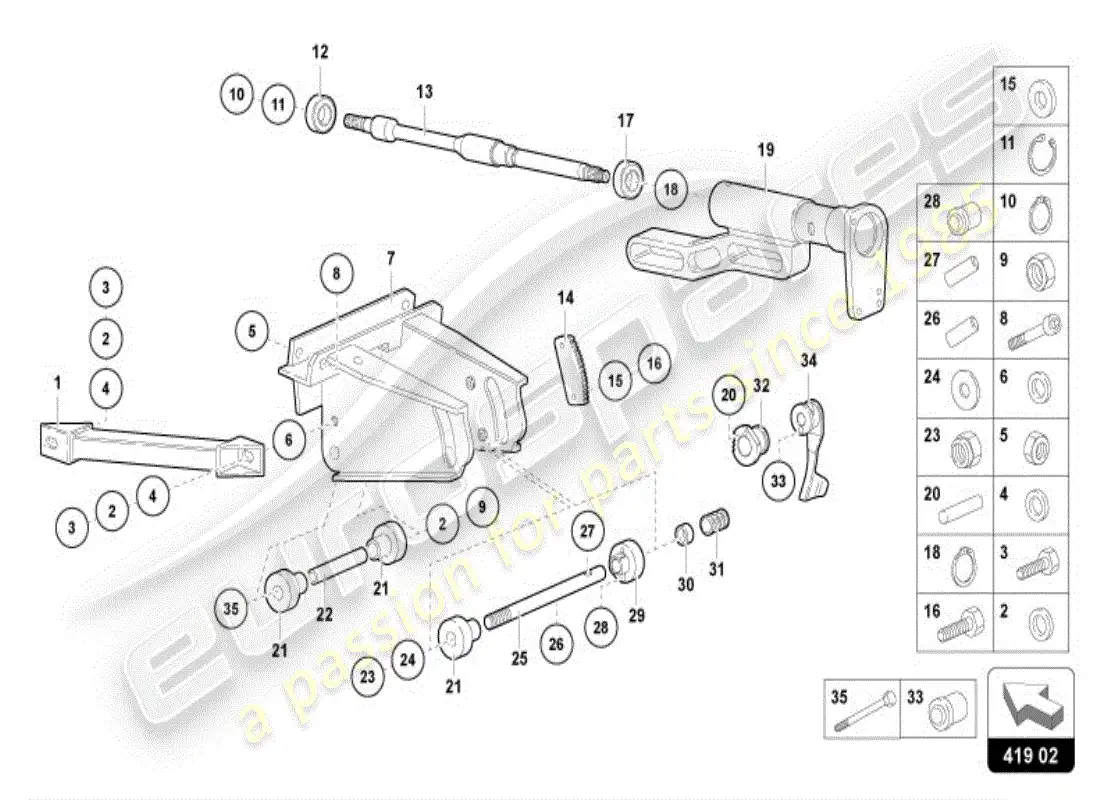lamborghini diablo vt (1998) steering system parts diagram