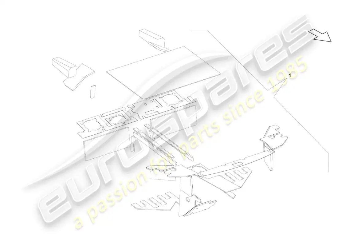 lamborghini gallardo coupe (2008) 1 set of insulators parts diagram