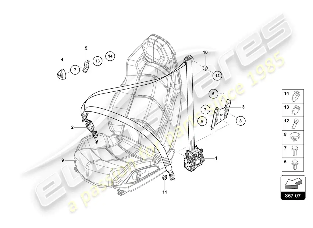 lamborghini countach lpi 800-4 (2022) 3 parts diagram