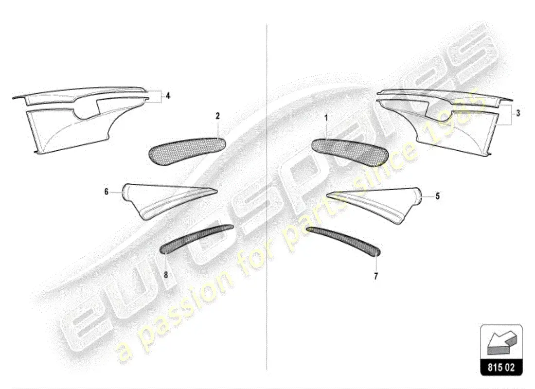 lamborghini diablo vt (1998) rear air intake parts diagram