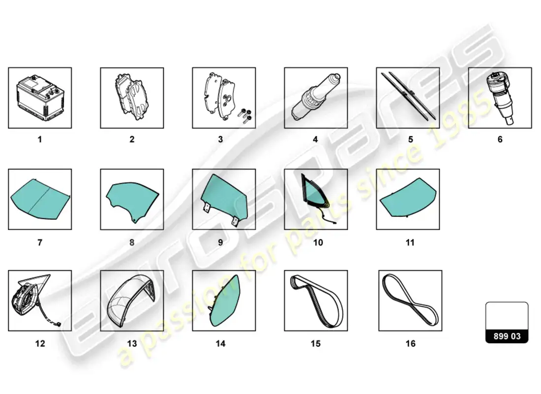 lamborghini urus (2019) for pick-up parts diagram