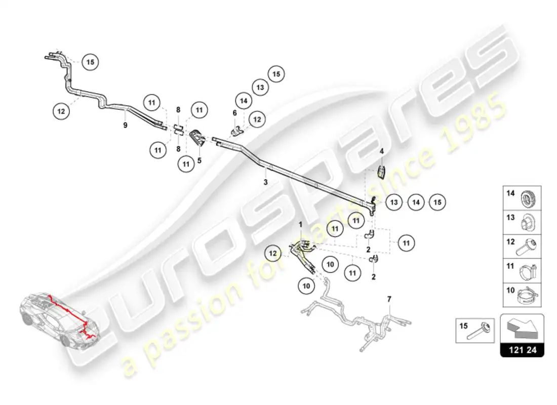 lamborghini revuelto coupe (2024) coolant cooling system - high voltage cooling parts diagram