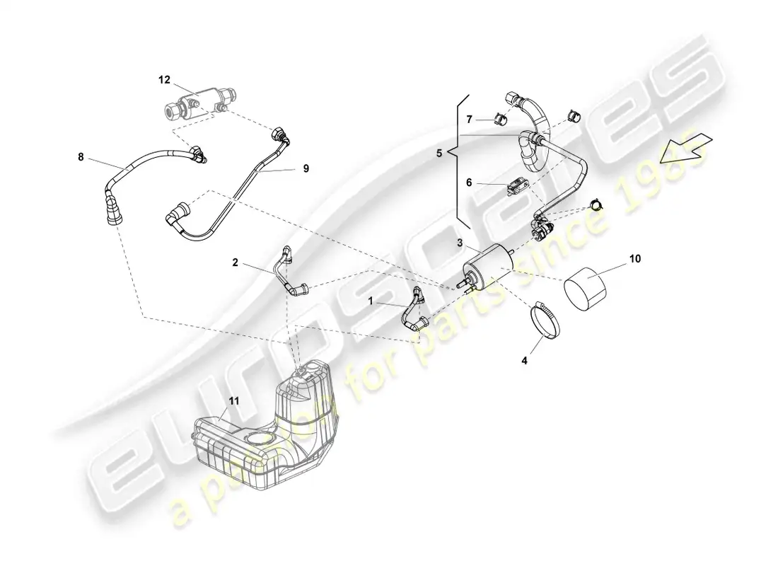 lamborghini lp570-4 sl (2011) fuel filter parts diagram