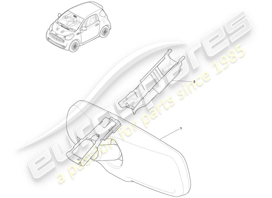 a part diagram from the aston martin cygnet parts catalogue
