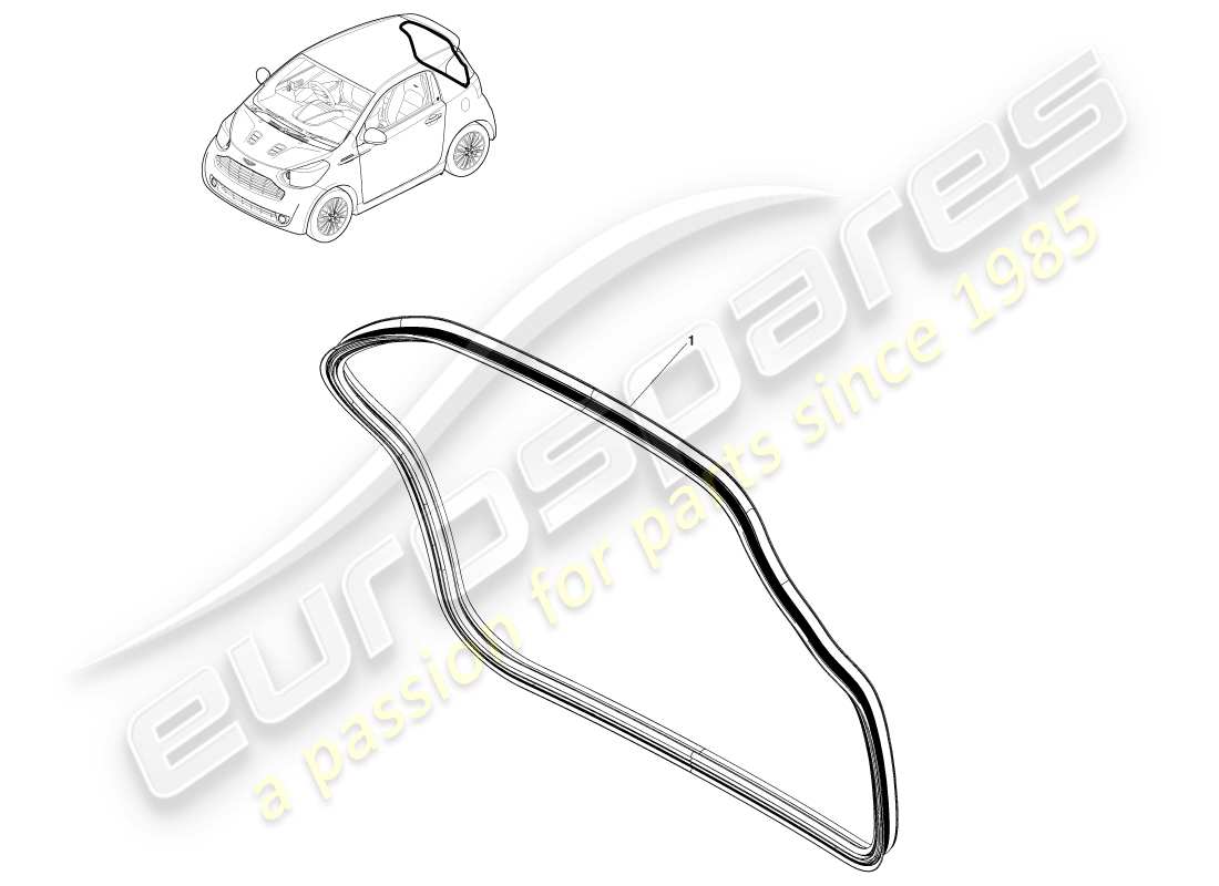 a part diagram from the aston martin cygnet parts catalogue