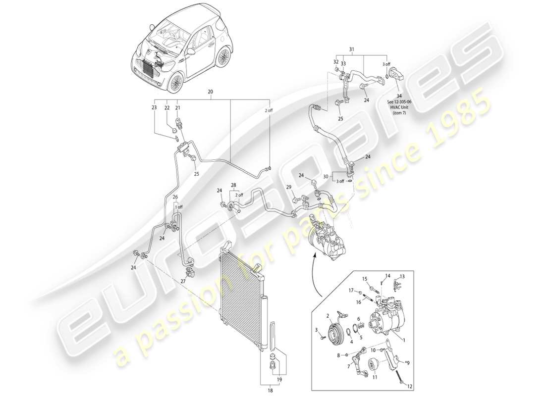 a part diagram from the aston martin cygnet (2012) parts catalogue