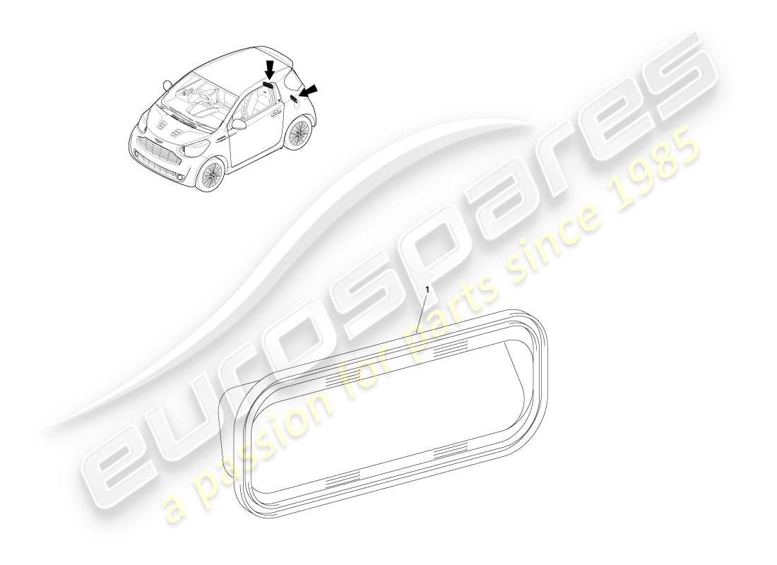 a part diagram from the aston martin cygnet parts catalogue
