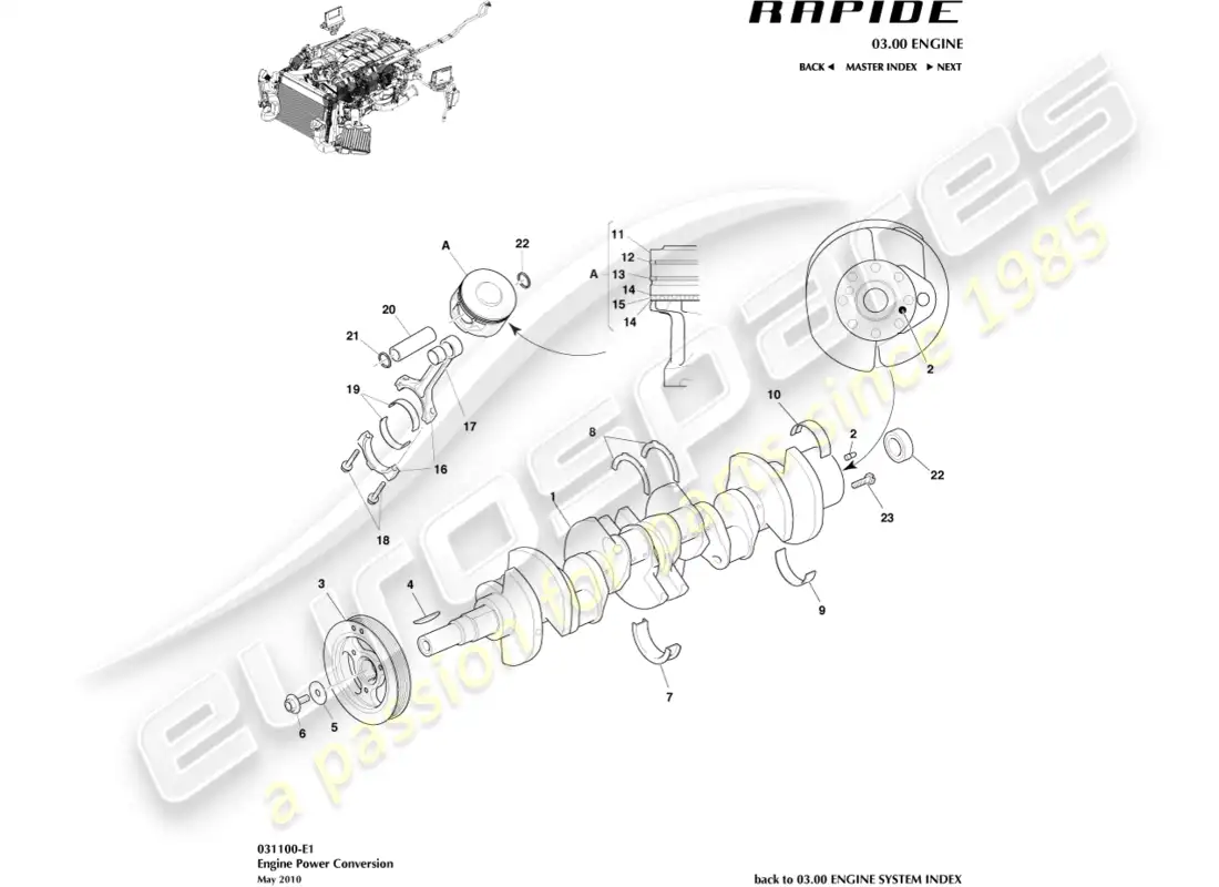 aston martin rapide (2012) power conversion parts diagram