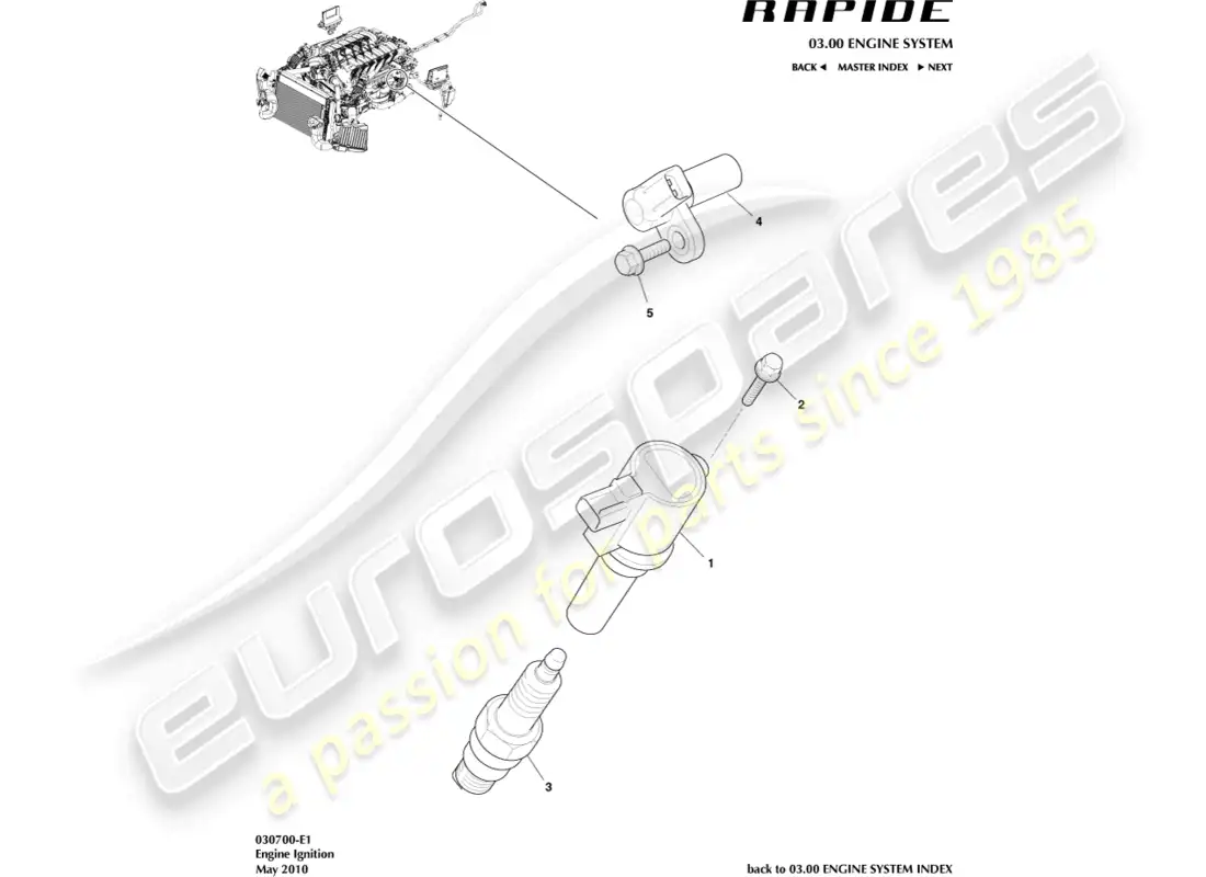 aston martin rapide (2013) ignition parts diagram