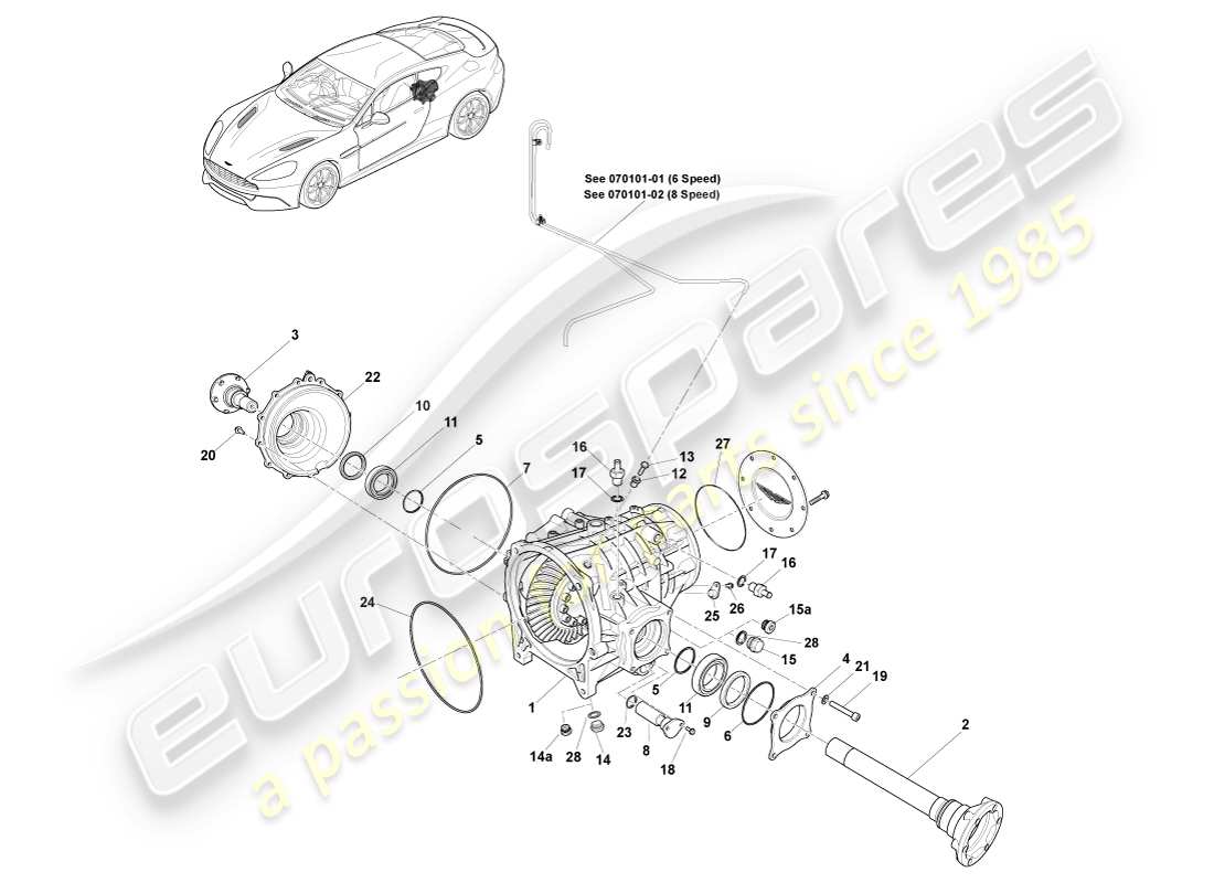 aston martin vanquish (2014) differential part diagram