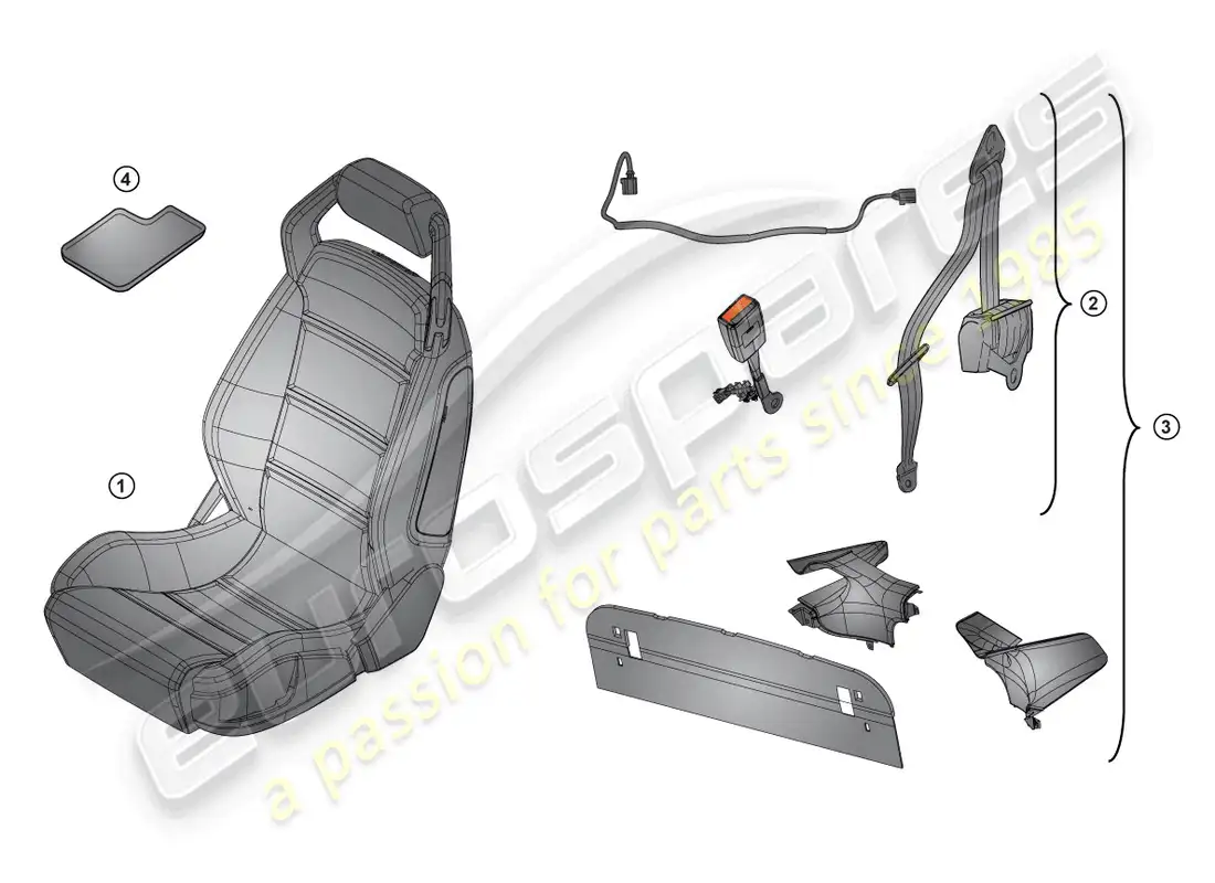lamborghini superleggera (accessories) retrofit package parts diagram