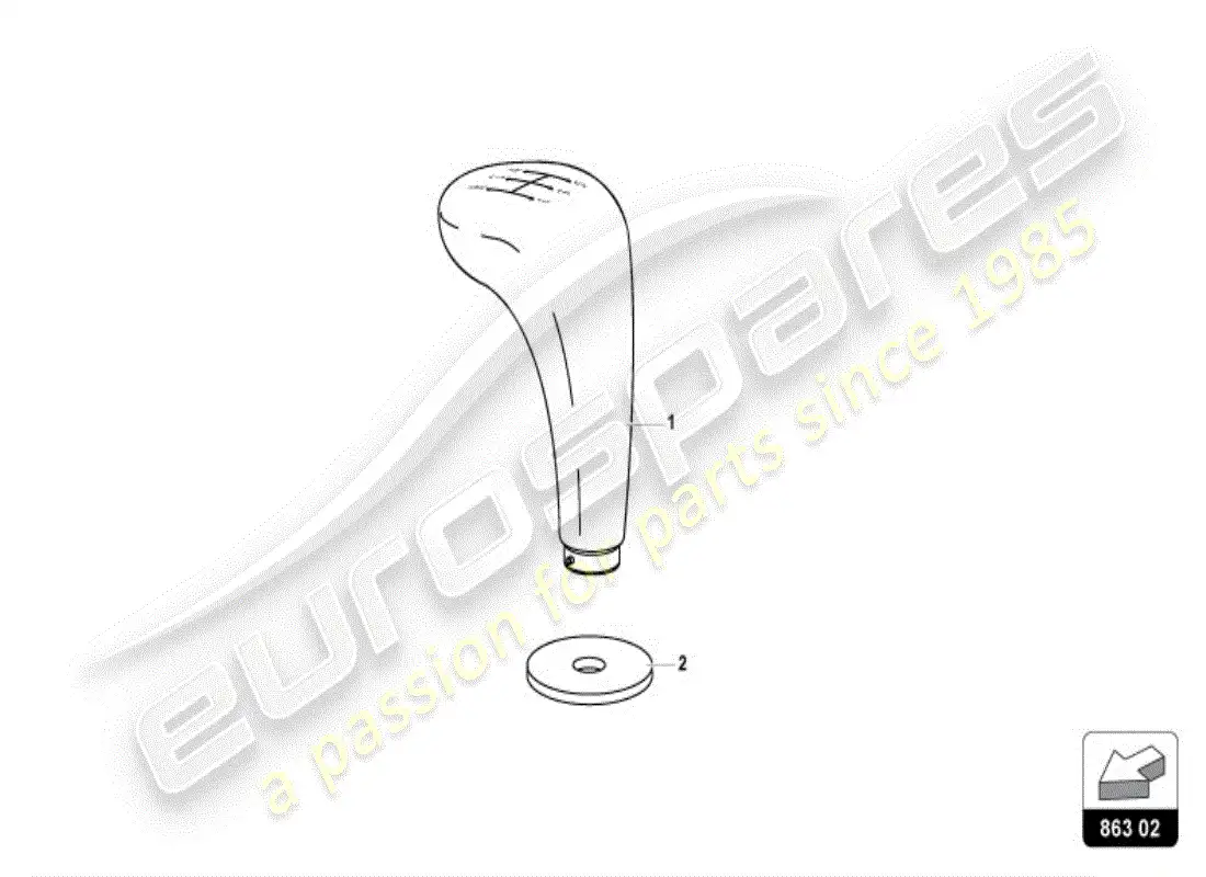 lamborghini diablo vt (1997) shift lever parts diagram