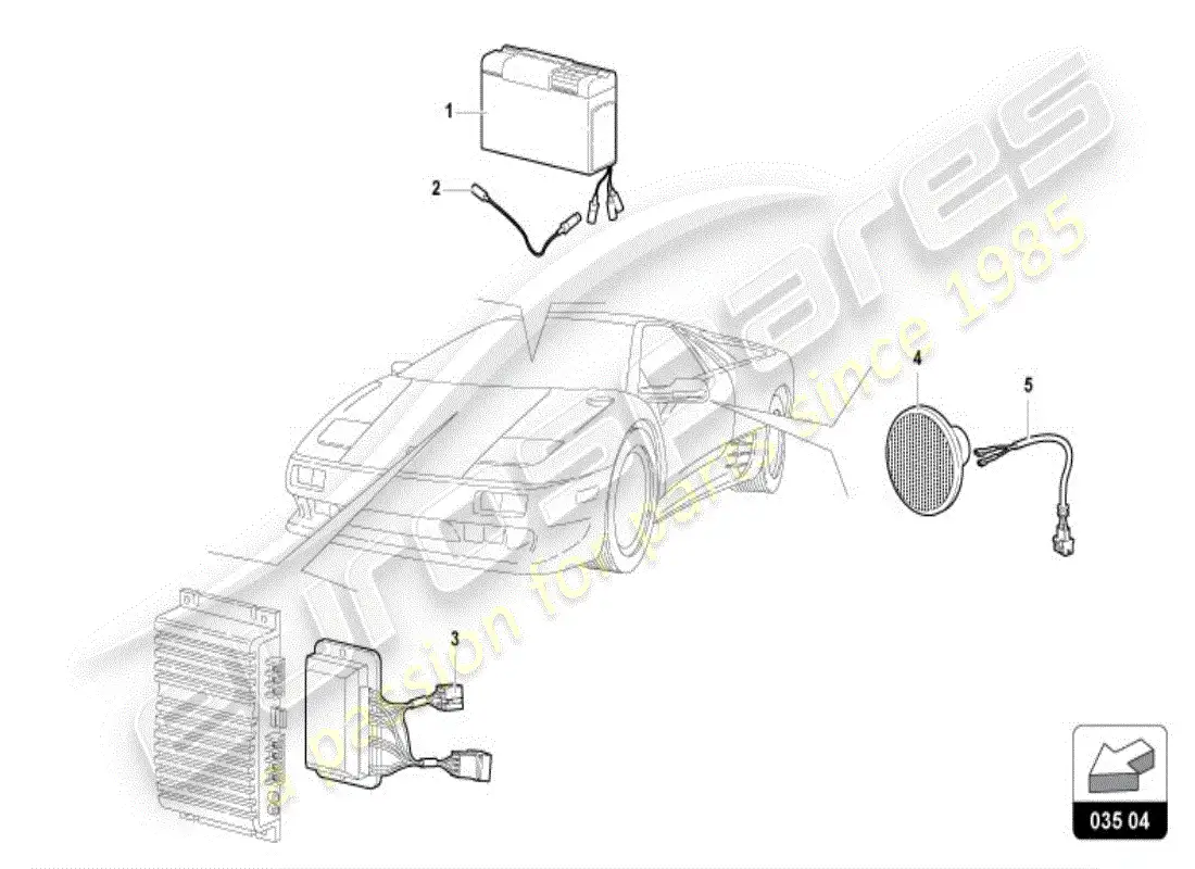lamborghini diablo vt (1997) radio unit parts diagram