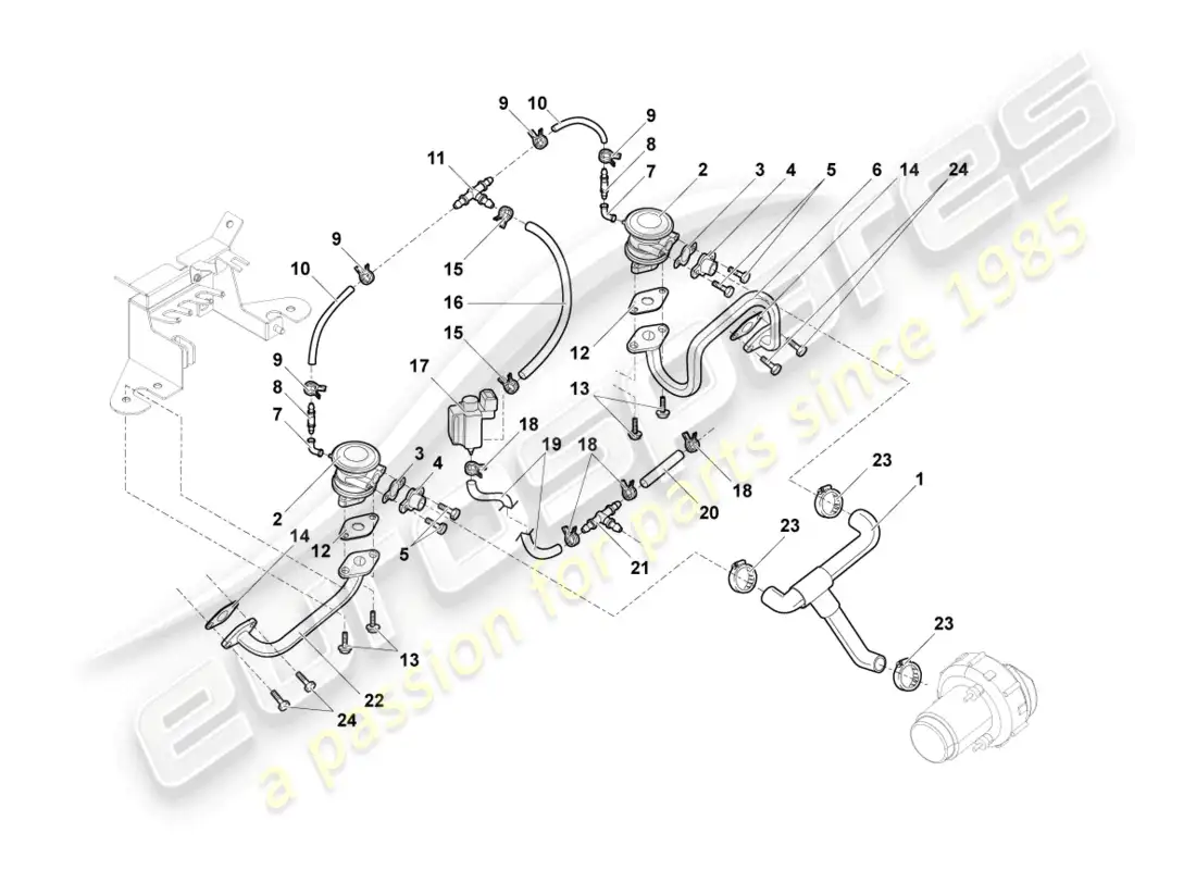 lamborghini gallardo coupe (2005) kombi valve parts diagram